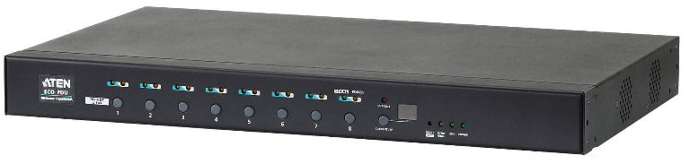 Aten 8 Port 1U 16A Smart PDU - Bank level metering with outlet control, 8xC13 Outlets Aten 8 Port 1U 16A Smart PDU - Bank level metering with outlet control, 8xC13 Outlets